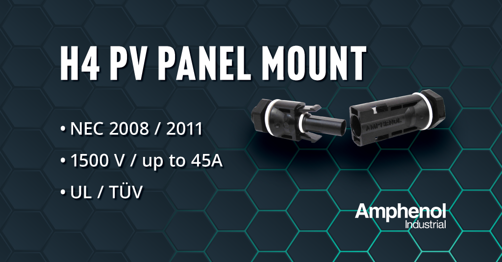 H4 PV Panel Connector Amphenol Industrial Operations